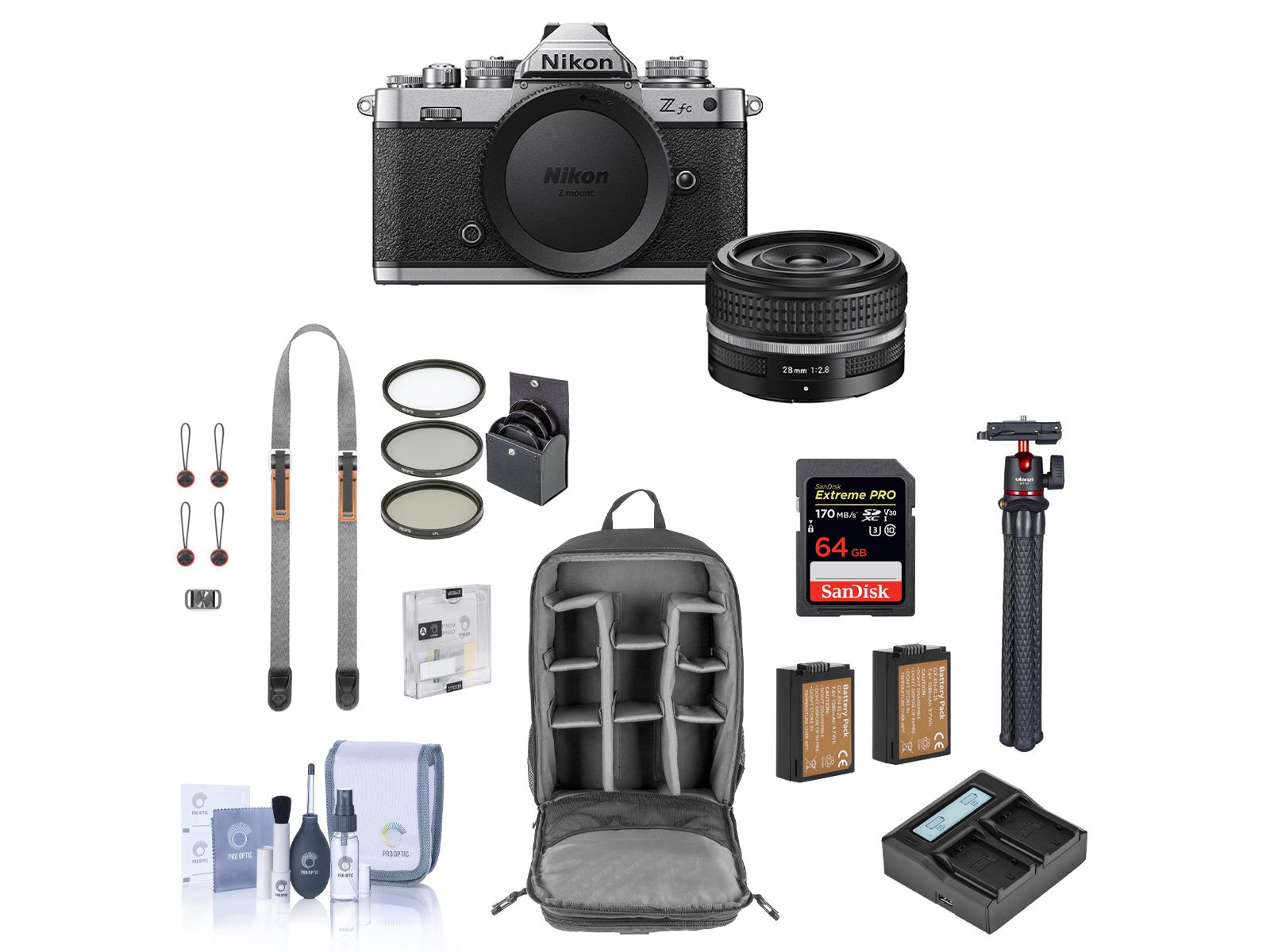 Nikon Z fc Dx-Format Mirrorless Camera with Nikkor Z 28mm f/2.8 (SE) Lens, 4K UHD Bundle
