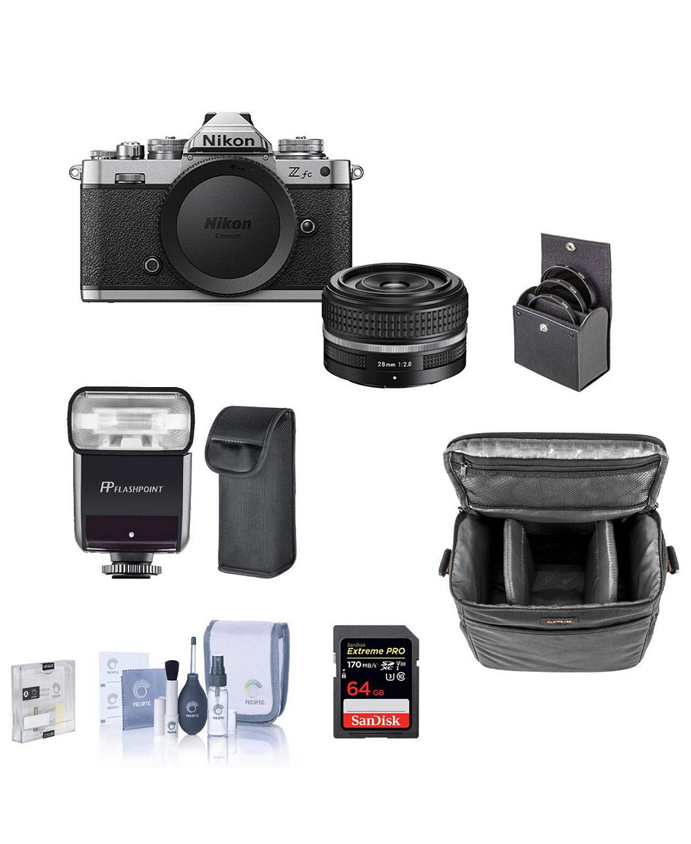 Nikon Z fc DX-Format Mirrorless Camera w/28mm f/2.8 Lens, w/Accessory Kit