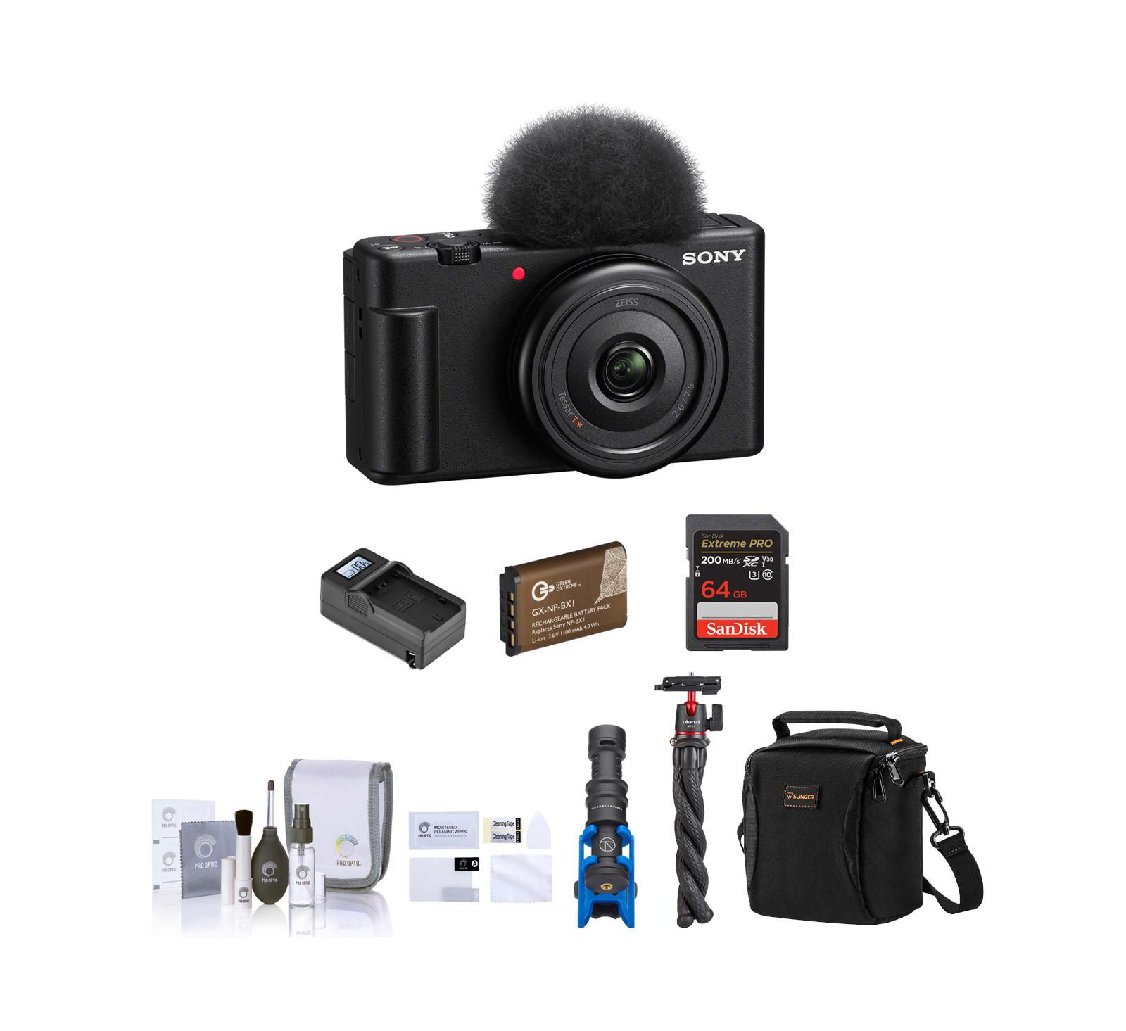 Sony ZV-1F 4K Directional-Mic Vlogging Camera Bundle