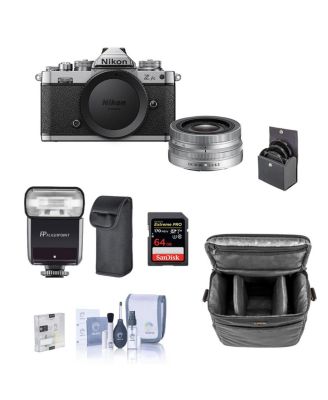 Nikon Z fc Mirrorless Camera w/DX 16-50mm Lens, Silver, with Accessory Kit