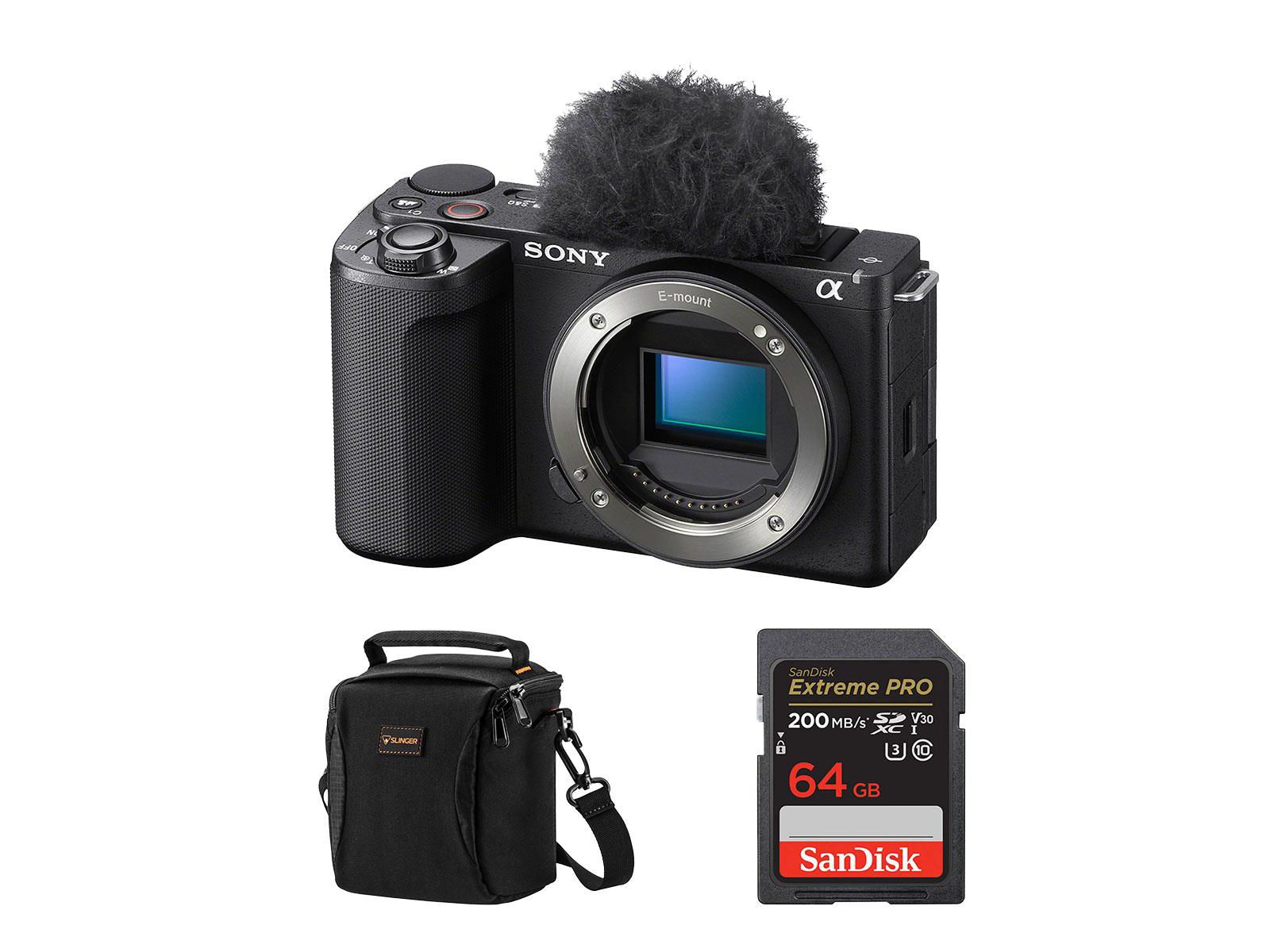 Sony Alpha ZV-E10 II Mirrorless Camera, Black with Included Value