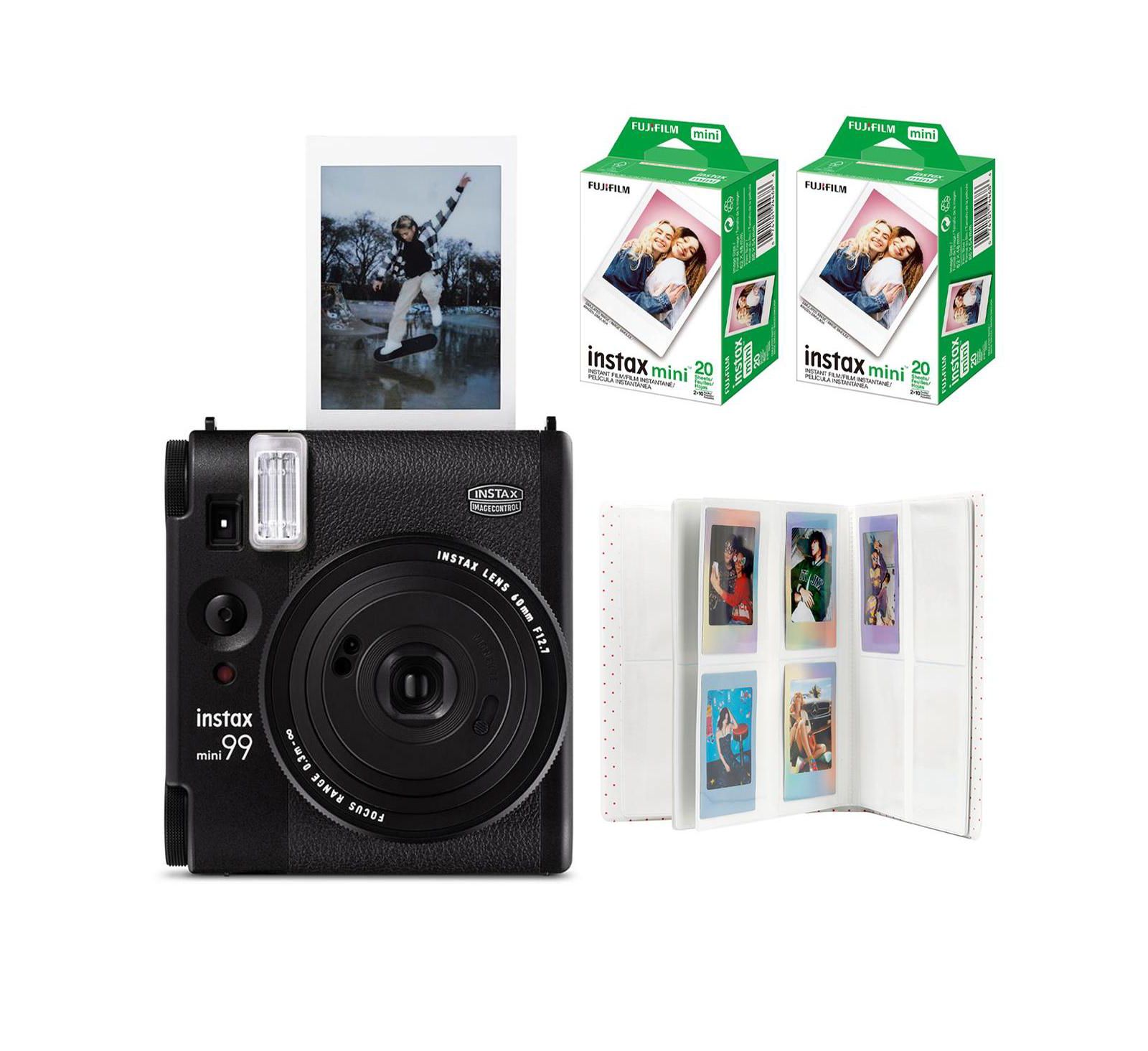 Пленочная камера Fujifilm Instax Mini 99, черная, с 2 упаковками пленки и фотоальбомом