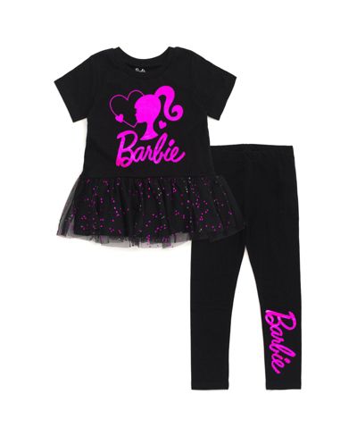 Barbie Детский комплект из футболки и брюк с металлическим принтом