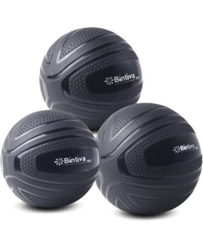 Набор для тренировок с текстурированным мячом Slam Ball Bintiva - Black