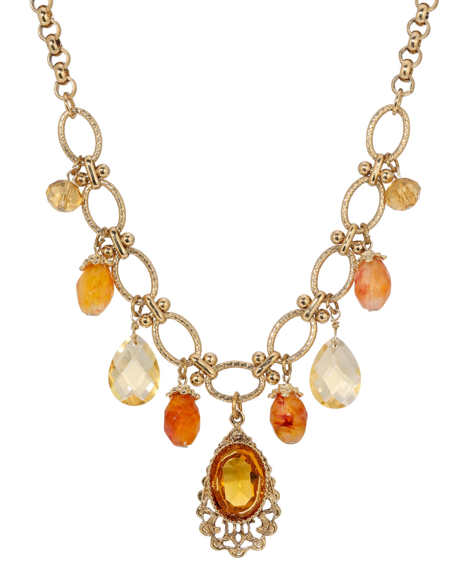 Ожерелье-бисер Bib 2028 Topaz Crystal Glass