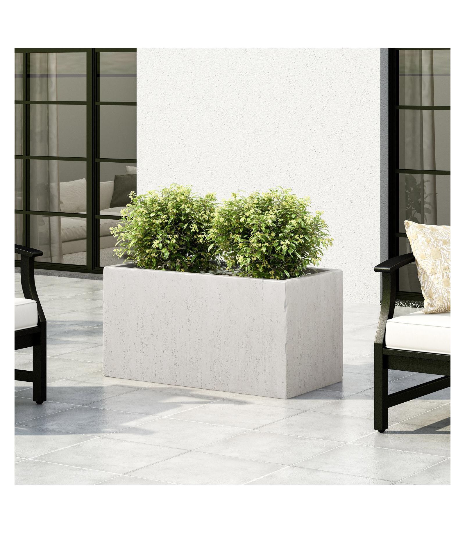 Streamdale Furniture уличная прямоугольная бетонная клумба с каменным покрытием