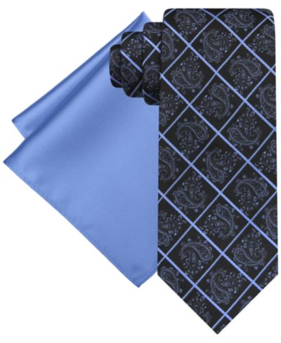 Набор галстук и нагрудный платок Steve Harvey Men's Paisley Square Tie & Pocket Square