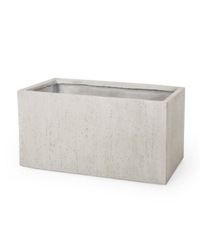 Streamdale Furniture Modern Rectangular Concrete Planter Effortless Outdoor Style with Durability