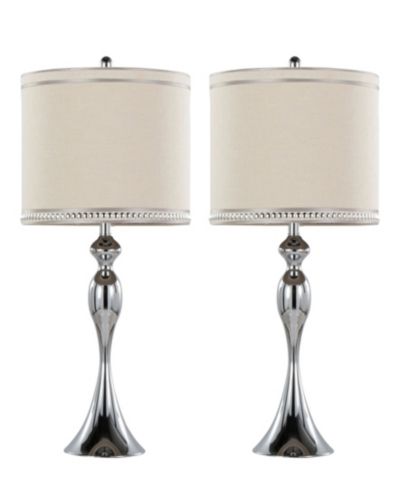 LumiSource Ashland 27" Metal Table Lamp, Set of 2