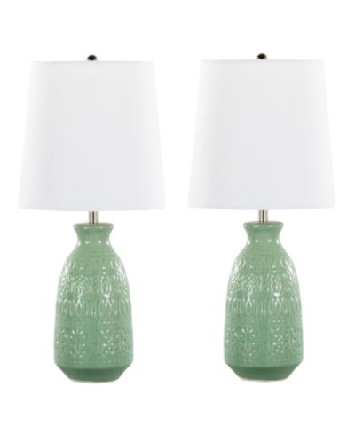 LumiSource Claudia 20" Ceramic Accent Lamp, Set of 2