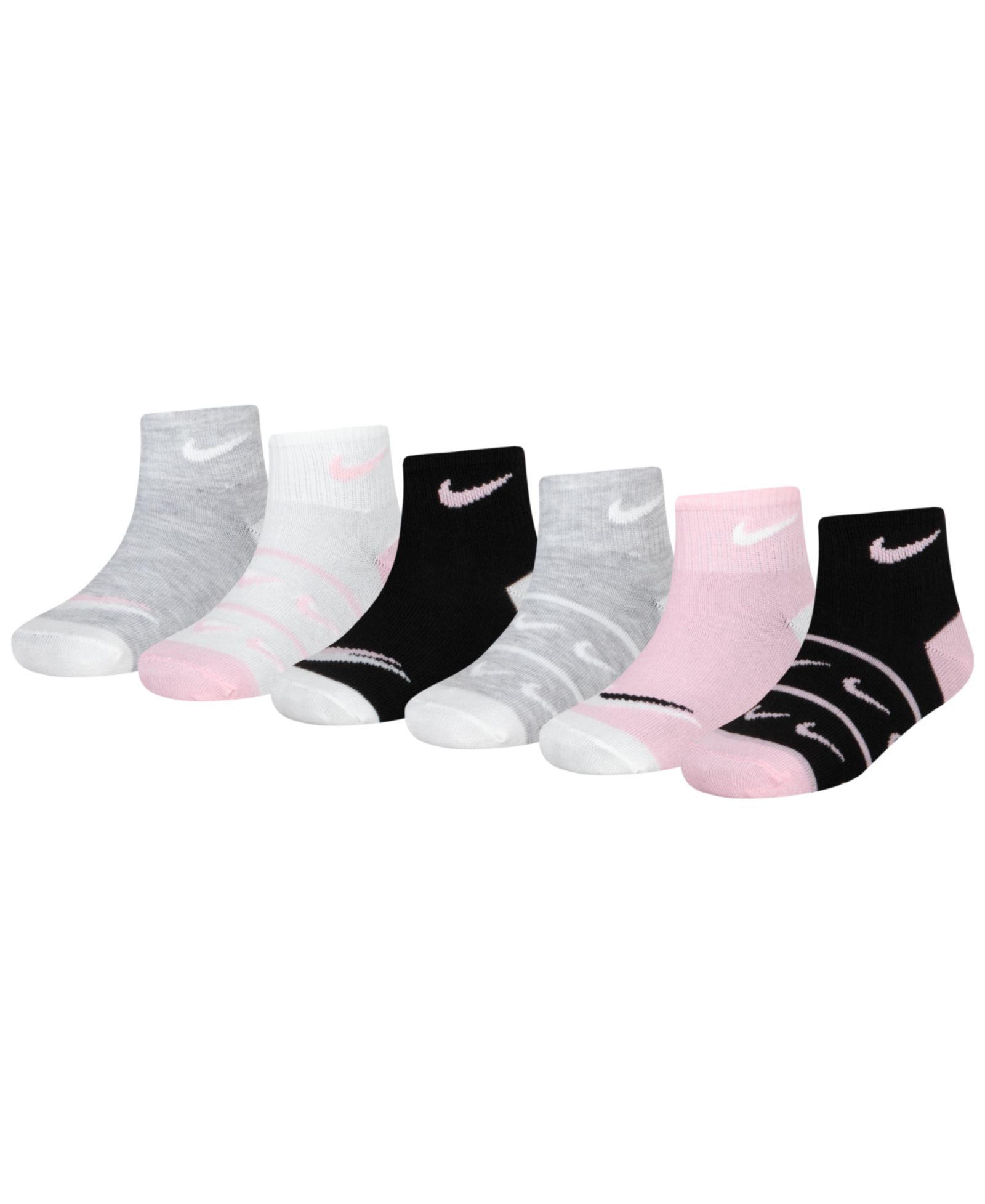 Nike Girls' 4-7 Ankle Socks, 6-Pack