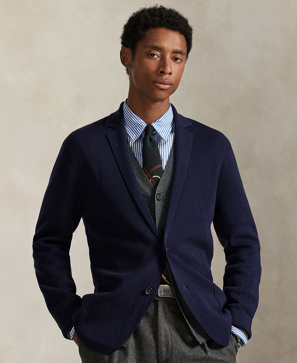 Мужская кардиган-блейзер Polo Ralph Lauren Merino Long Sleeve