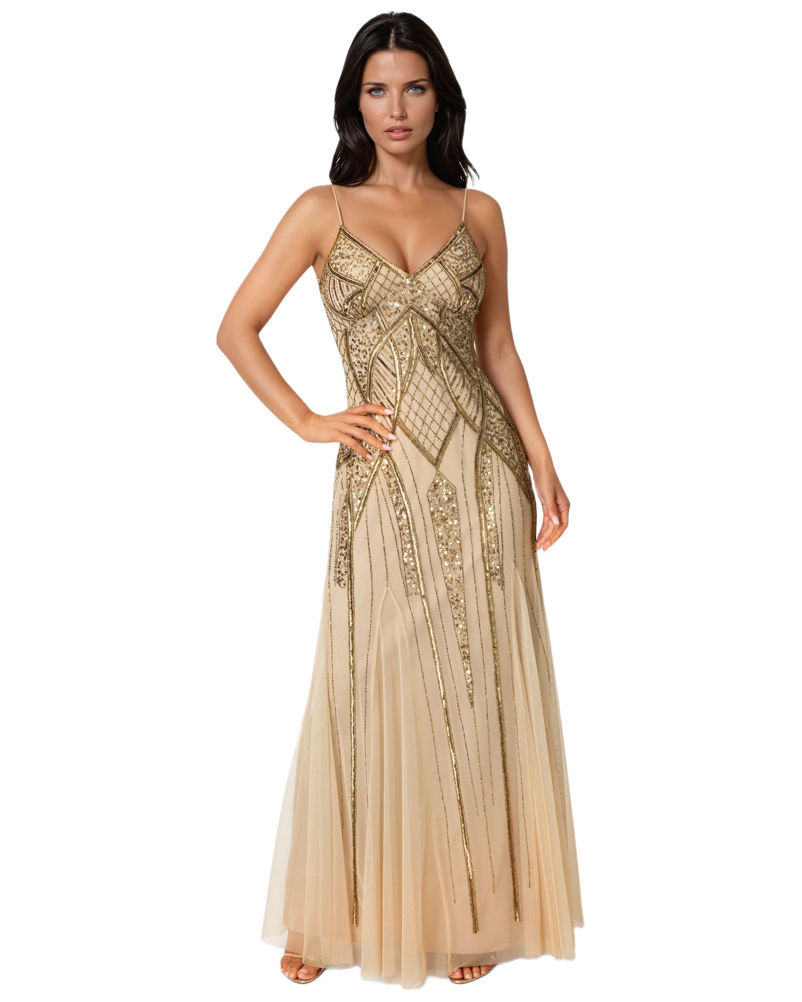Bebe Женский Beaded Gown