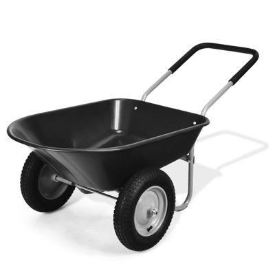 Slickblue 2 Tire Wheelbarrow Garden Cart Heavy-duty Dolly Utility