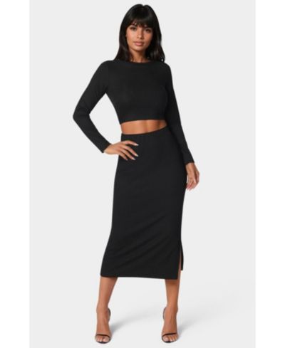 Bebe Women's Two Piece Rib Sweater Set