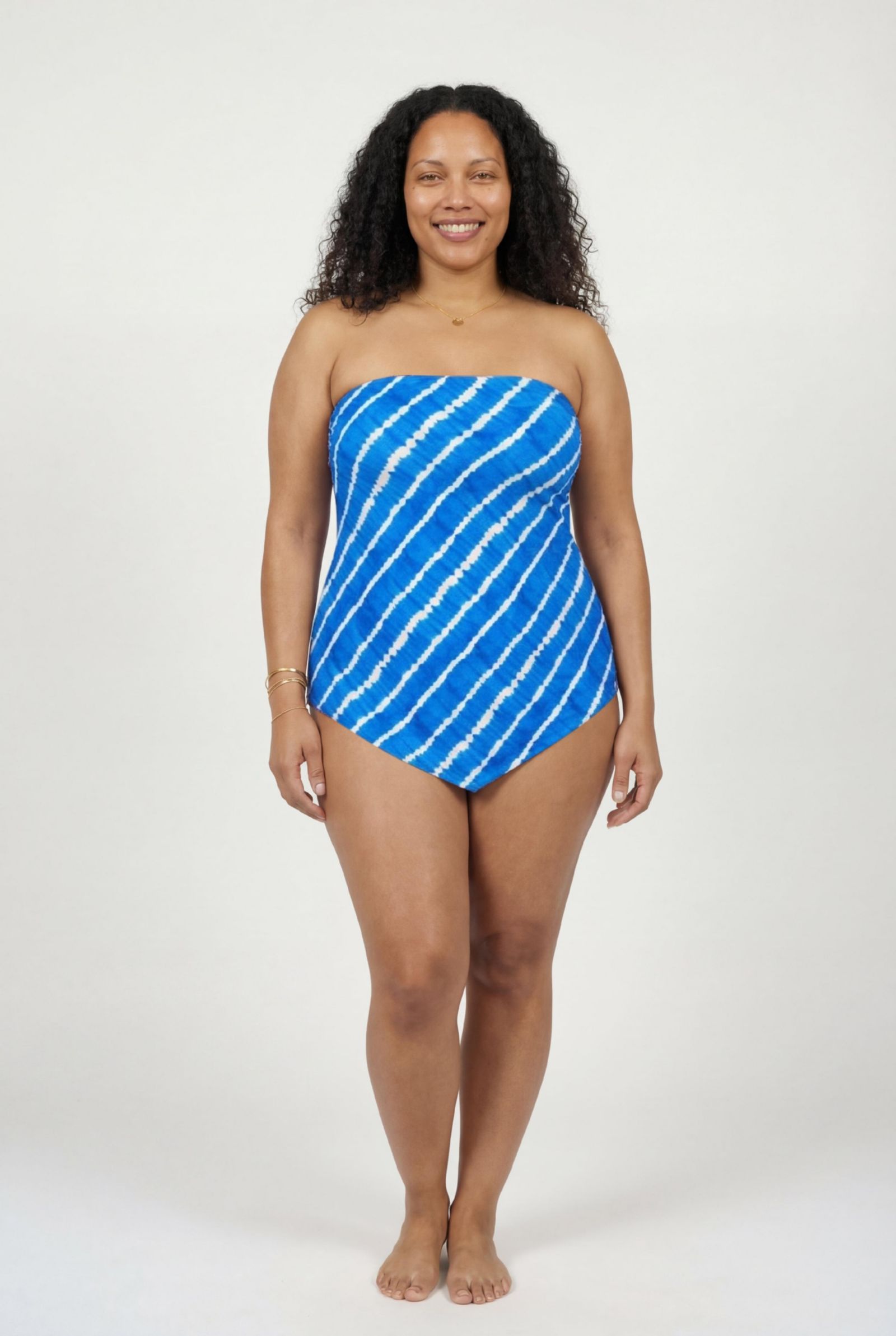 Swimsuits for All Женский Longer Length Scarf Bandeau Tankini Top