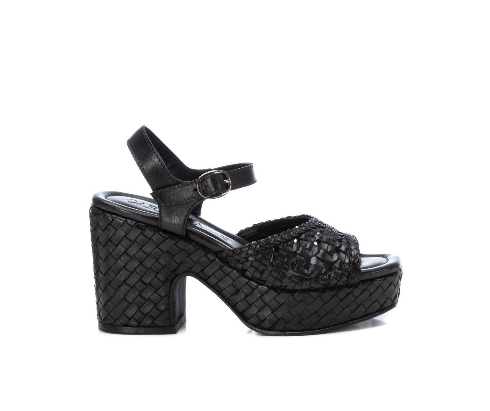 Carmela Leather Collection Women's Heeled Sandals By XTI