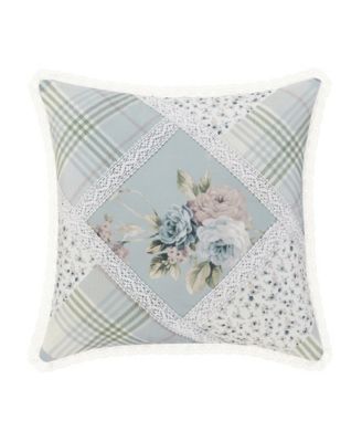 Royal Court Bungalow Patchwork Floral Decorative Pillow, 16" x 16"