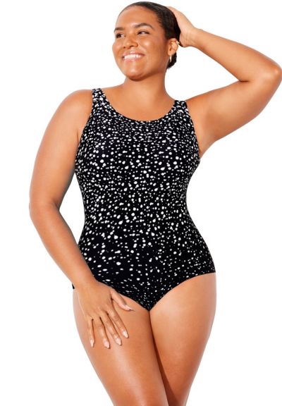 Swimsuits for All Women's Chlorine Resistant High Neck One Piece Swimsuit