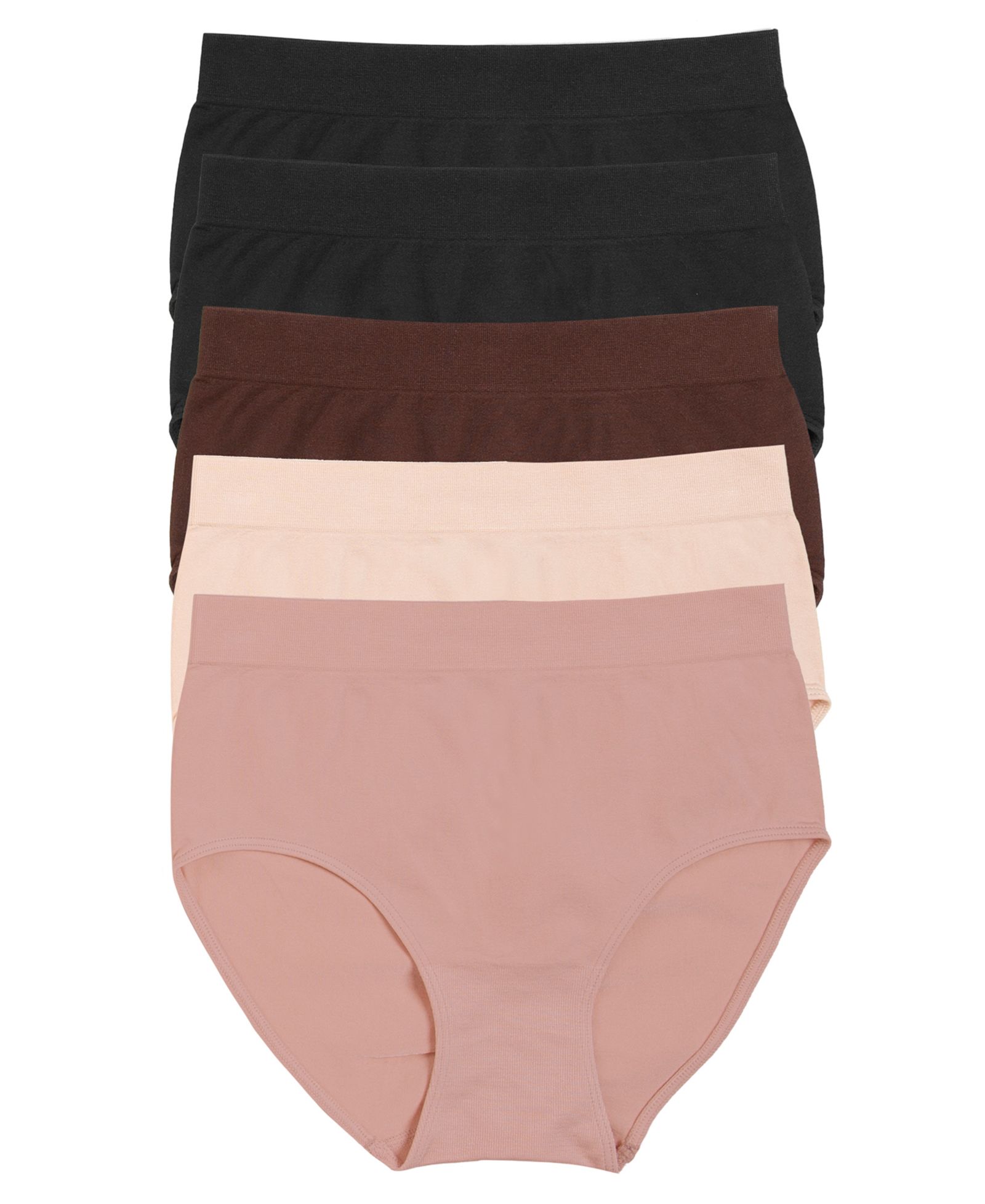 Paramour Women's Body Smooth Seamless Brief 5-Pack