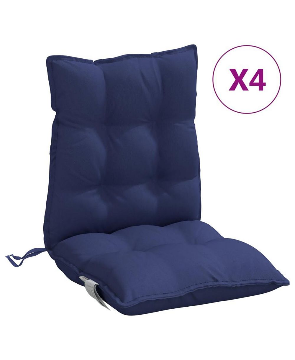 Подушки для кресел с низкой спинкой vidaXL, 4 шт, синий Oxford Fabric