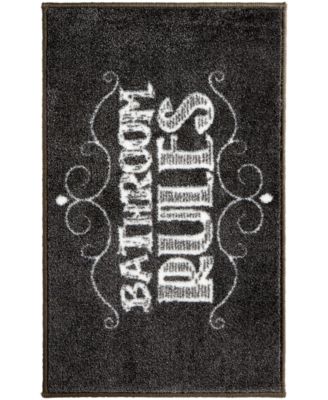 Avanti Chalk It Up Vintage Inspired Nylon Bath Rug, 20" x 30"
