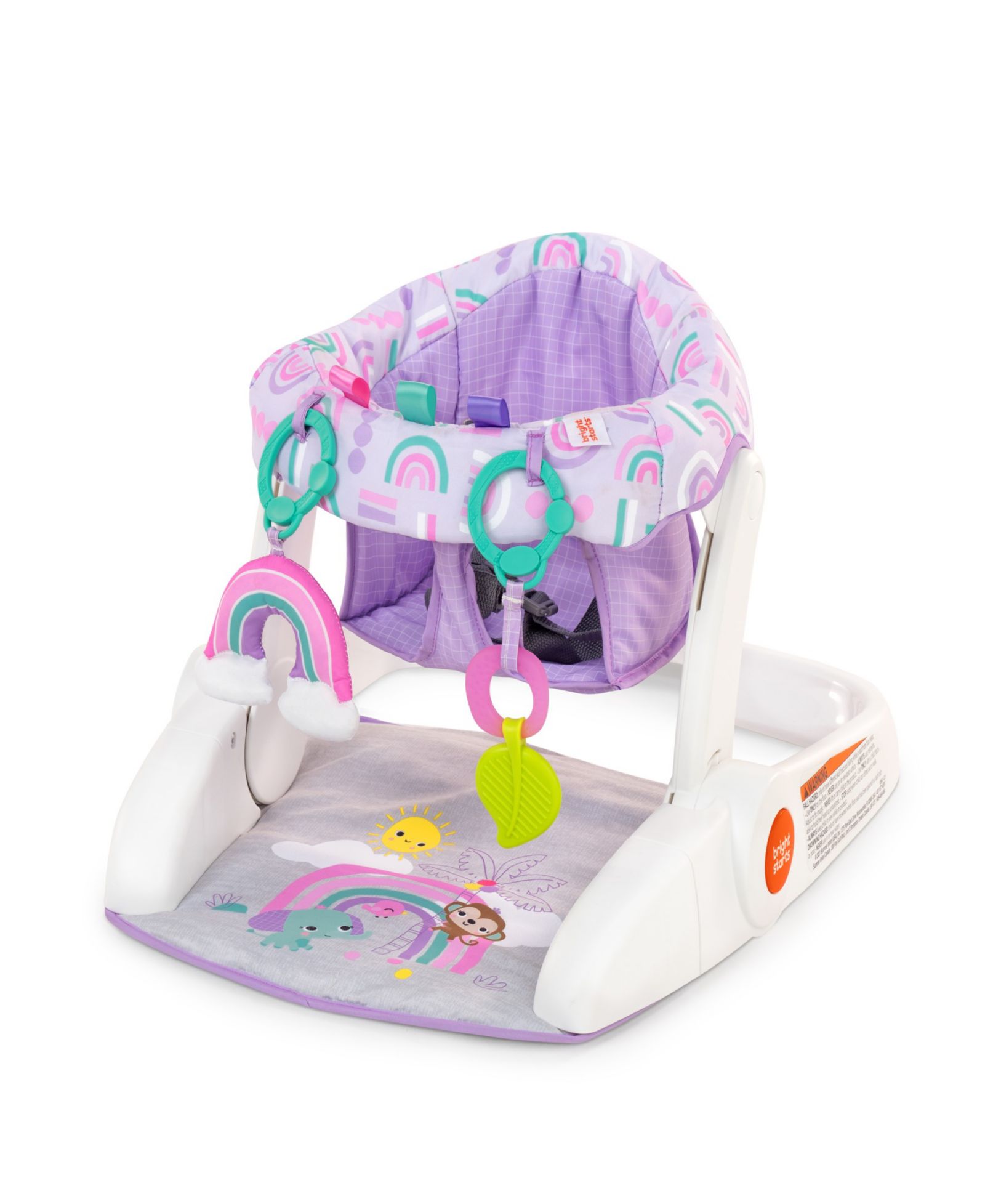 Bright Starts Baby Purple Paradise Learn-to-Sit 2-Position Floor Seat