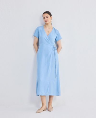 Платье макси Reistor Women's Wrap в светло-голубом цвете