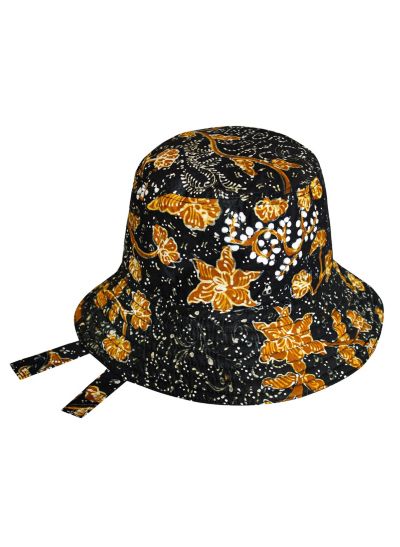 Шляпа Brunna.co Jasmine Chinoiserie Batik коричневого и черного цвета