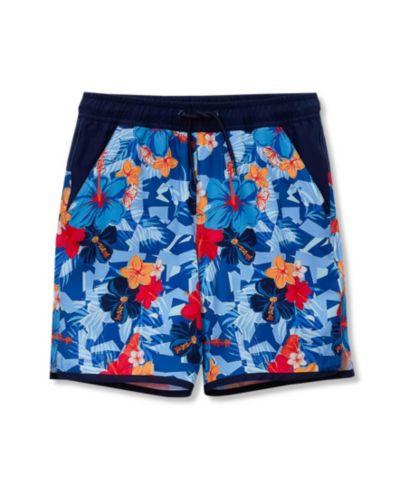 Tropical hibiscus/navy