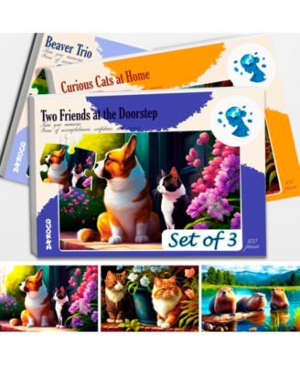 Quokka Large-Piece Dementia Jigsaw Puzzles, Set of 3, 100-Piece, Ages 14+