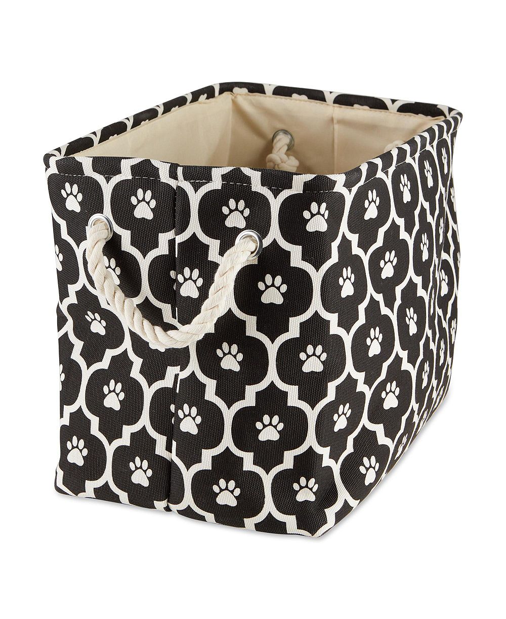 Bone Dry Collapsible Pet Storage Bin Lattice Paw Print