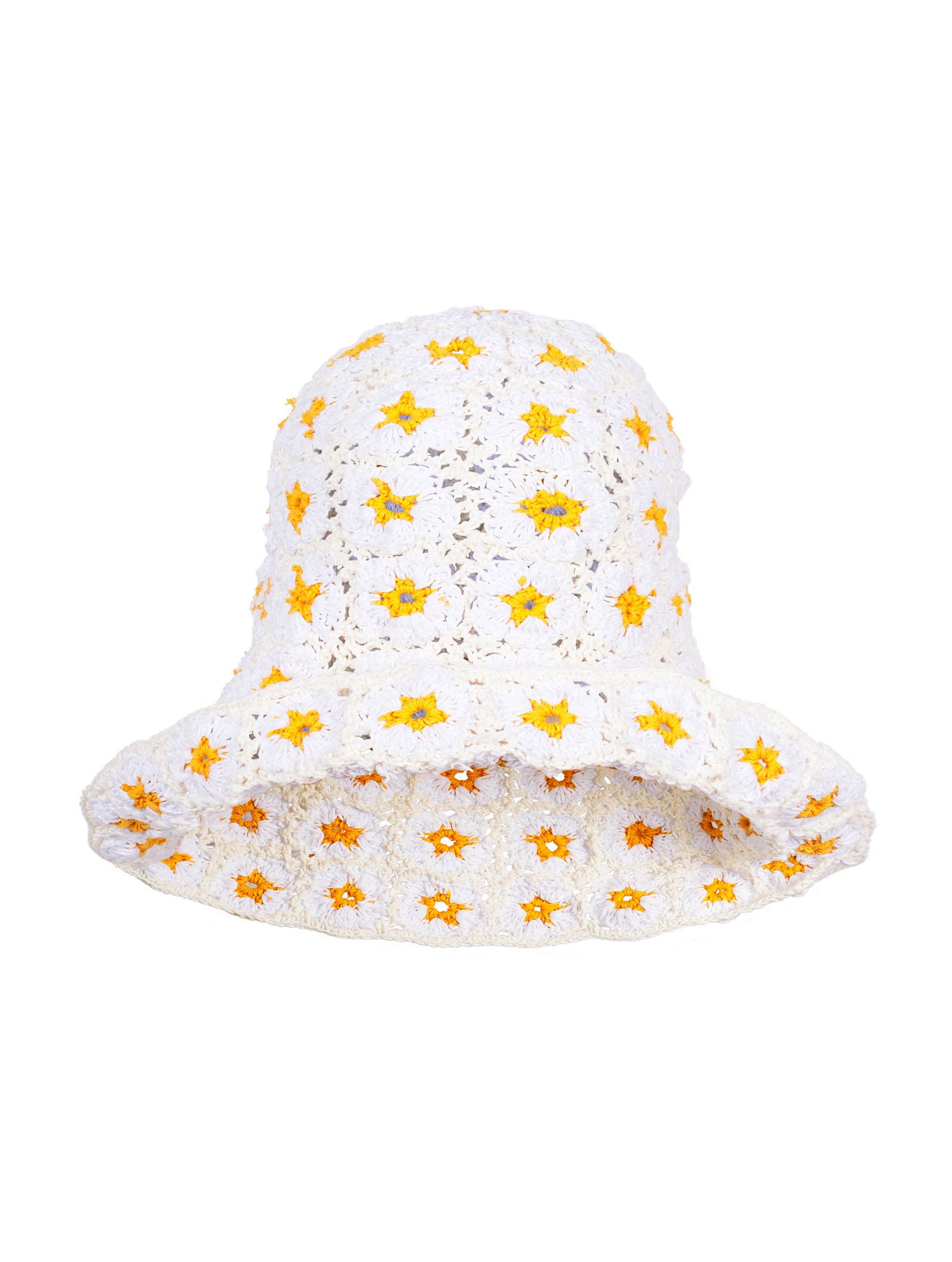 Brunna.co Flora Crochet Hat In Off White