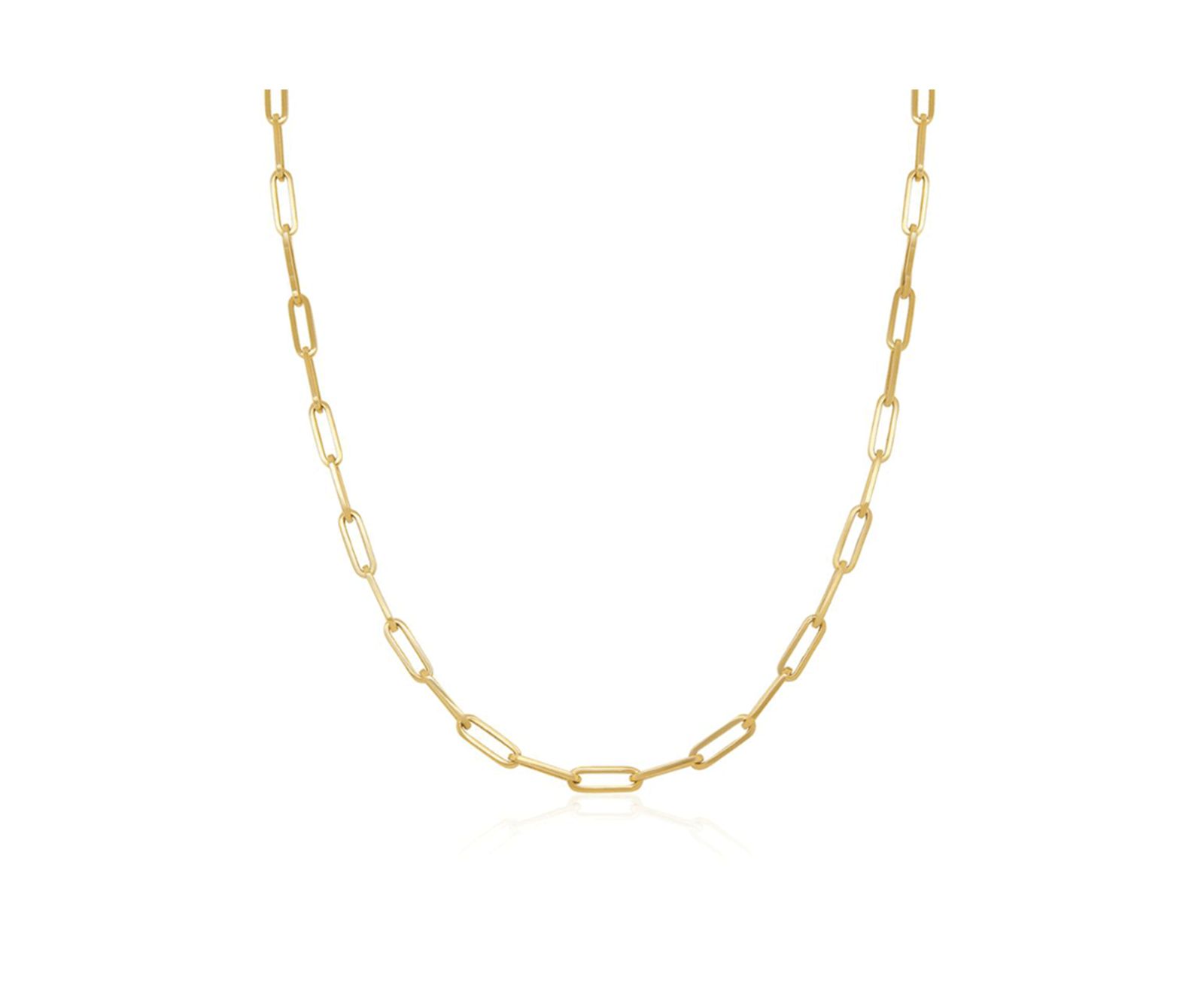 The Lovery Large Paperclip Link Chain Necklace 14K Yellow Gold