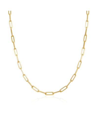 The Lovery Large Paperclip Link Chain Necklace 14K Yellow Gold