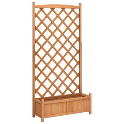 vidaXL Solid Fir Wood Square Garden Planter