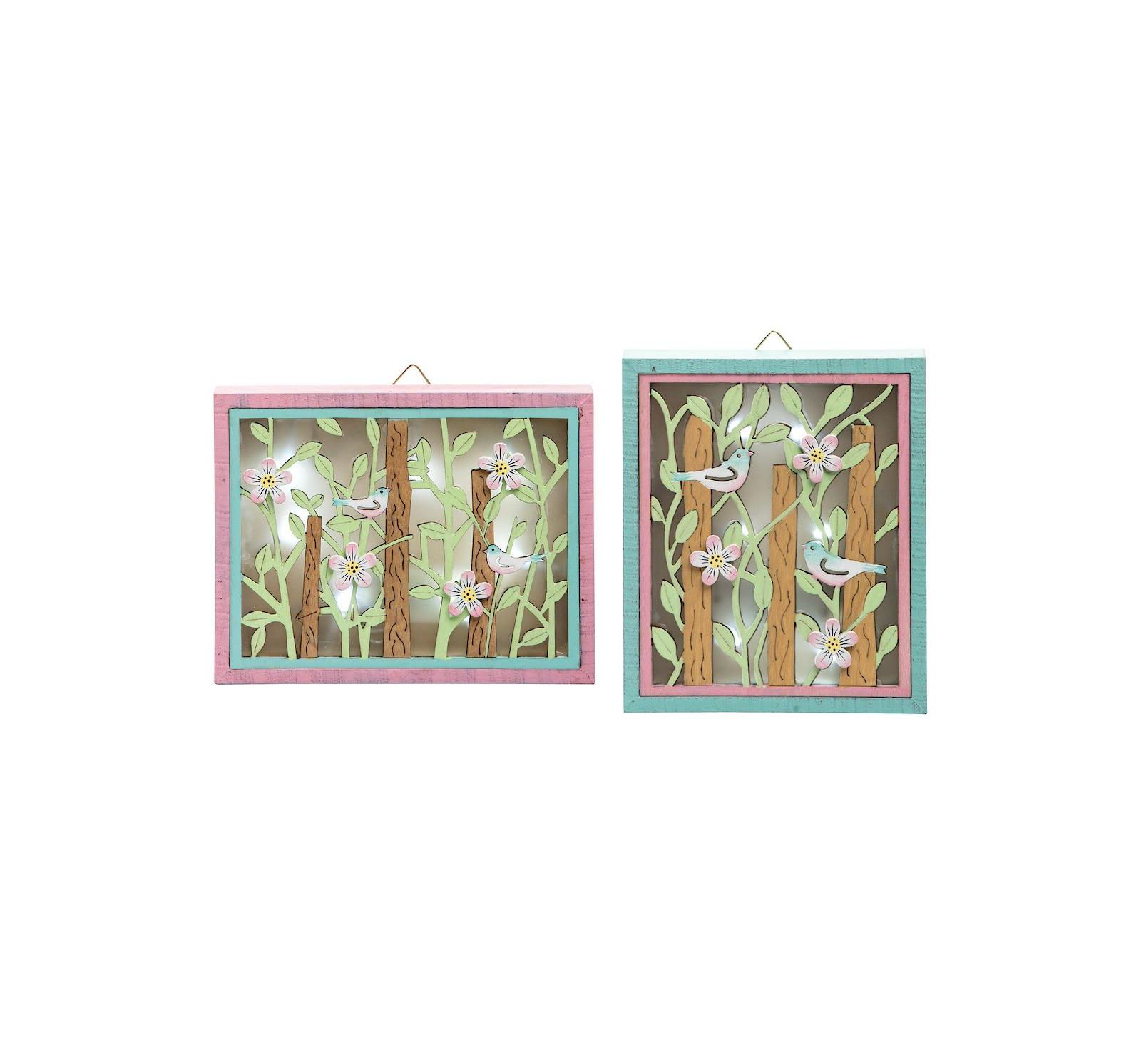 Набор из 2 светодиодных светильников Songbird Easter Spring Shadowbox Led