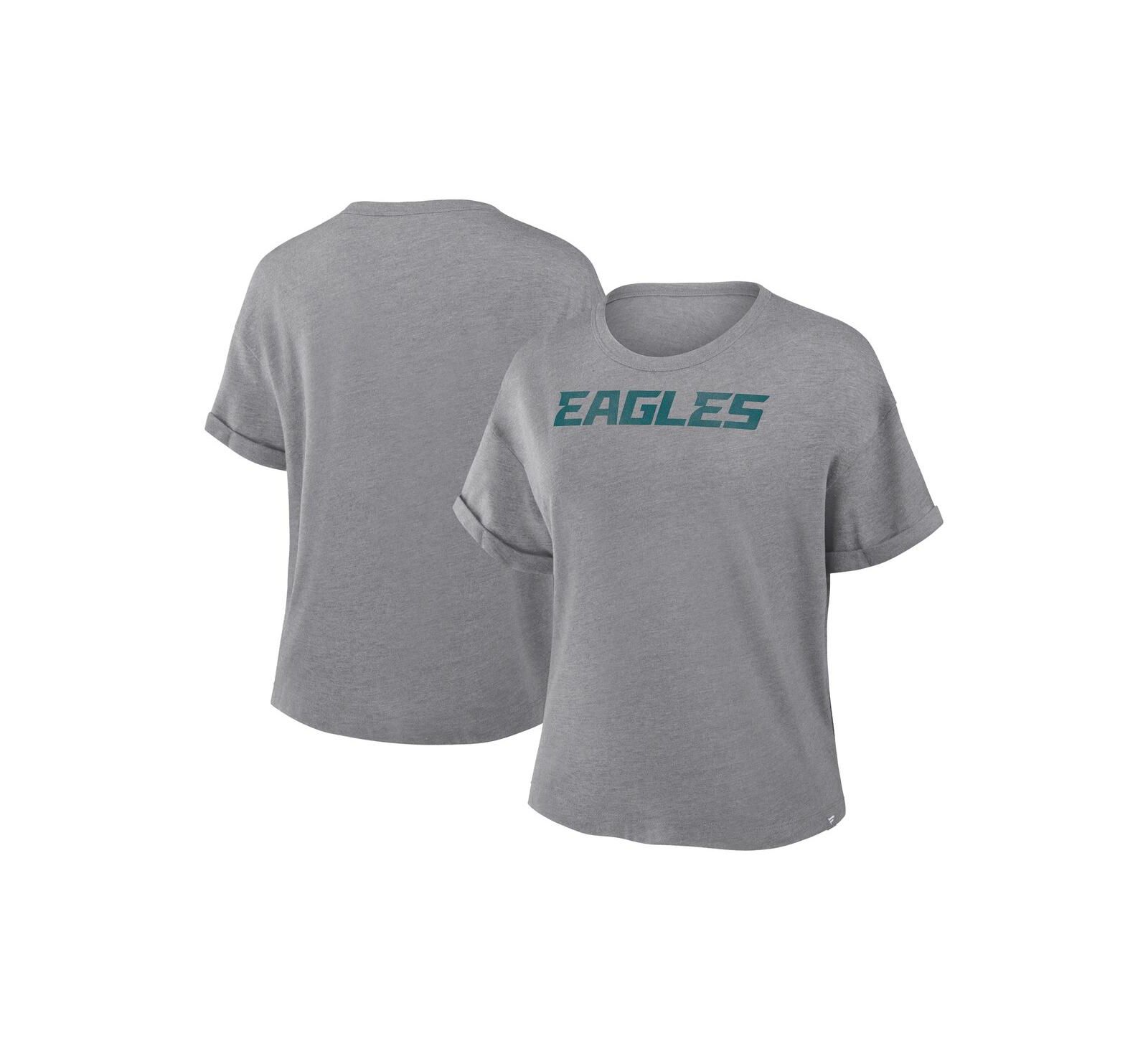 Женская футболка Fanatics Heather Gray Philadelphia Eagles Tri-Blend