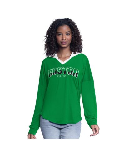 Женский удлиненный худи G-III 4Her by Carl Banks Kelly Green Boston Celtics, оверсайз