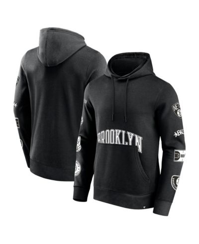 Fanatics Men's Black Brooklyn Nets Home Court Pullover Hoodie