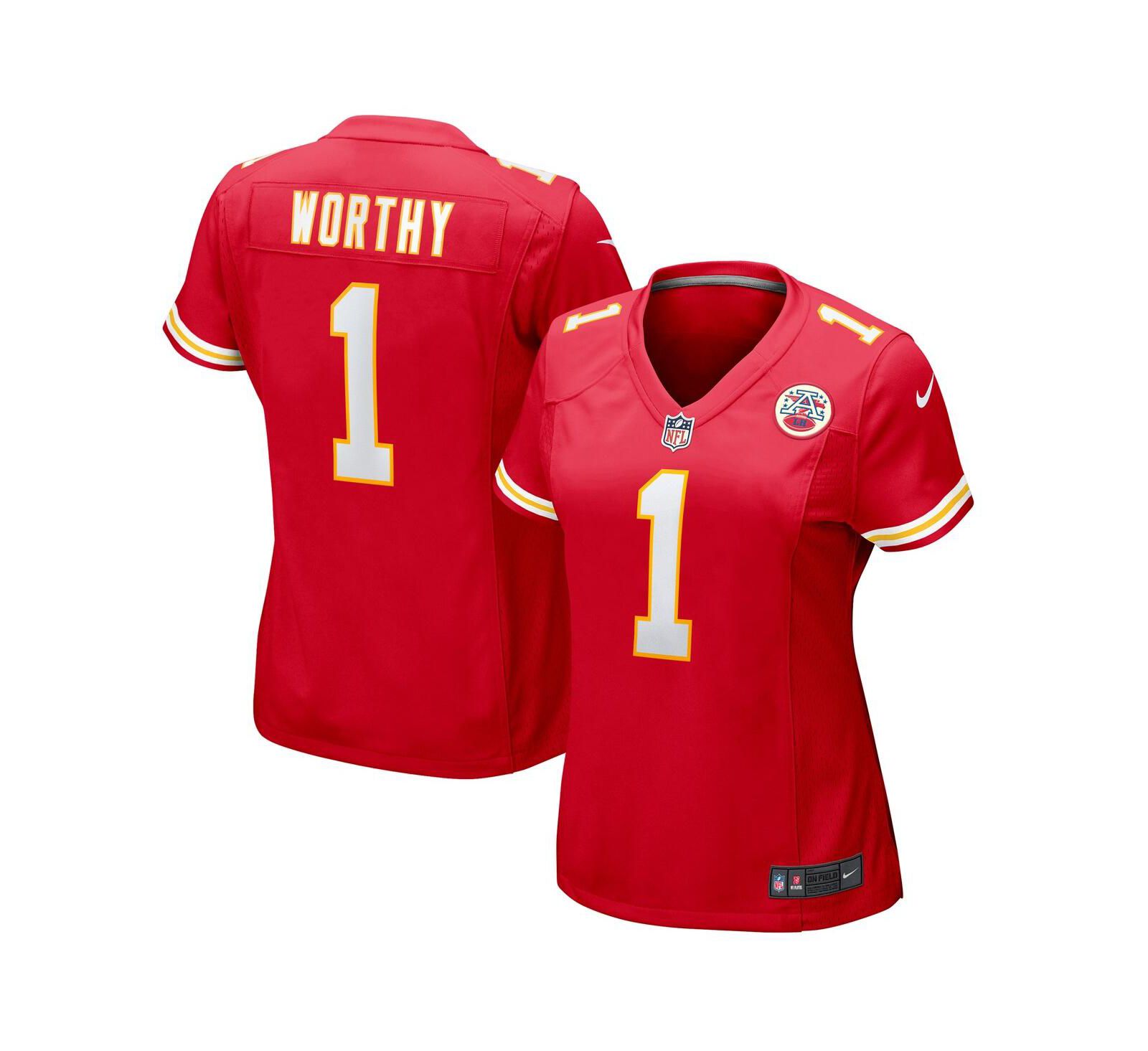 Nike Women's Xavier Worthy Red Kansas City Chiefs Game Jersey