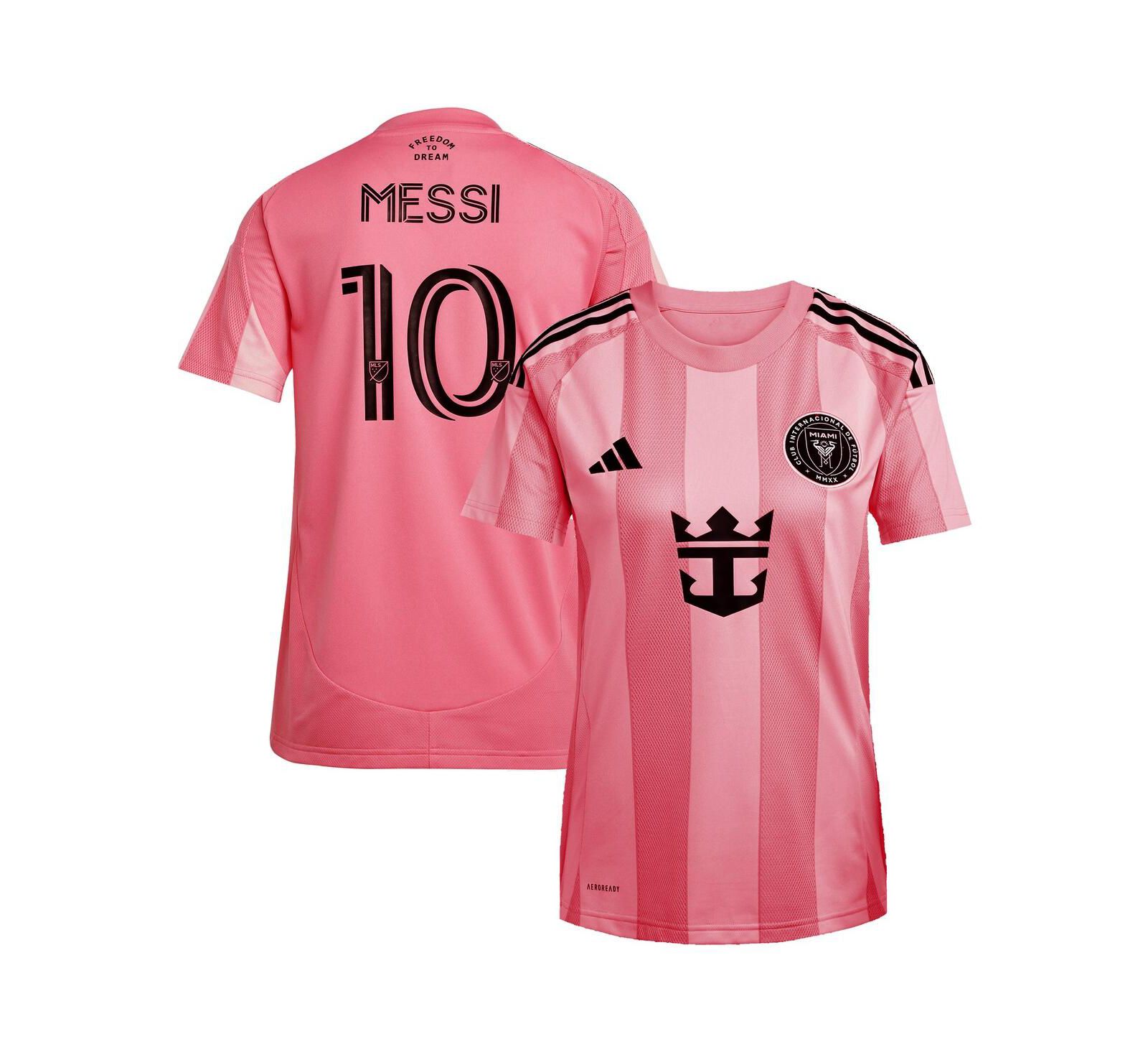 Adidas Women's Lionel Messi Light Pink Inter Miami CF 2025 Euforia Replica Player Jersey