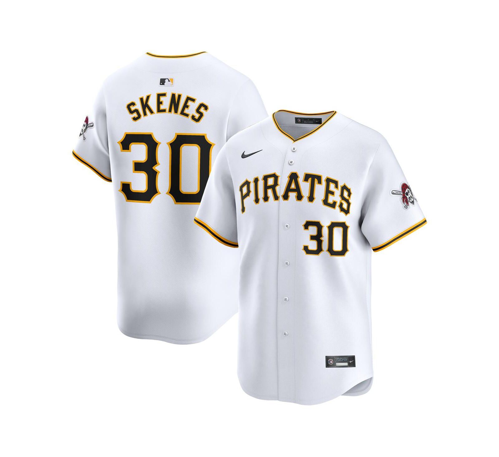 Мужская джерси Nike White Paul Skenes Pittsburgh Pirates Home Limited Player