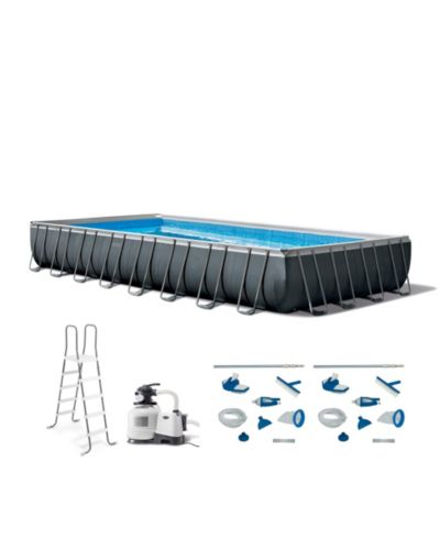 Intex 32ft x 16ft x 52in Rectangular Ultra XTR Pool & Maintenance Kit (2 Pack)
