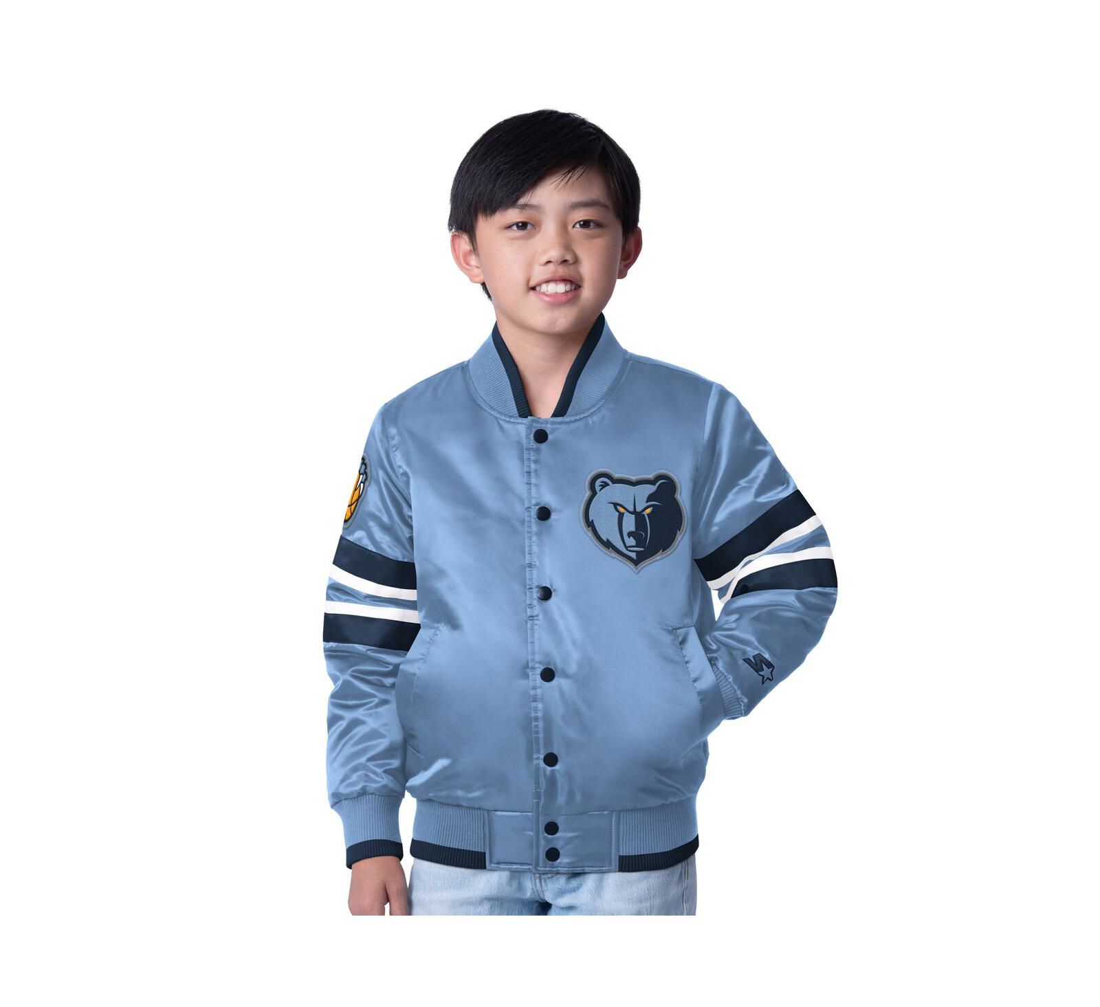 Starter Big Boys and Girls Starter Light Blue Memphis Grizzlies Scout Varsity Full-Snap Jacket