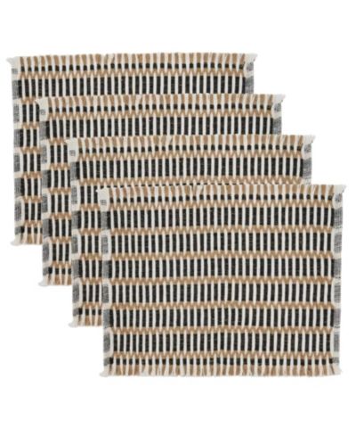 Подставки под тарелки Saro Lifestyle Textured Weave, набор 4 штуки