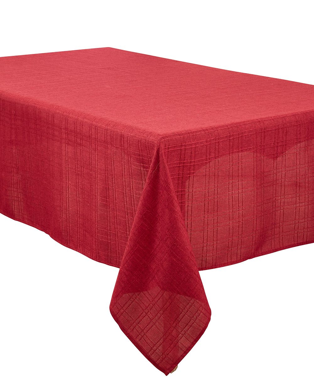 Скатерть Saro Lifestyle Refined Stitched Plaid 65" x 140"