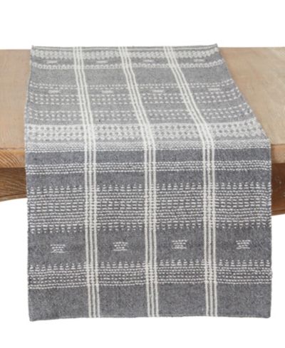 Saro Lifestyle Современная дорожка на стол в полоску, 16" x 72"