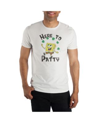 Мужская футболка SpongeBob SquarePants Big & Tall Cartoon Here to Patty White Graphic Tee