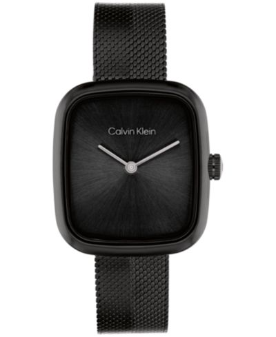 Часы Calvin Klein Women's Adore Ionic Plated Black Steel Mesh, 30mm